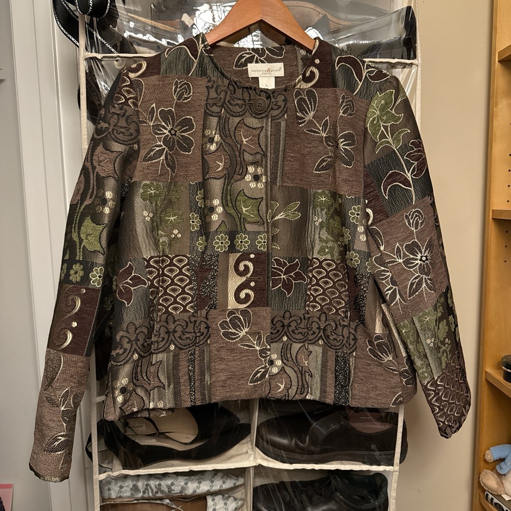 Preswick & Moore Multicolor Patchwork Blazer - image 1